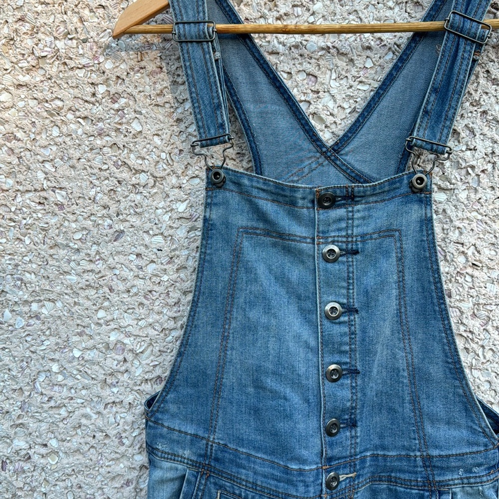 ❣️HOST PICK❣️Free People Denim Overalls Button Front - Picture 4 of 8
